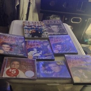 Elvis Presley DVDS & Christmas CDs Lot Of 10